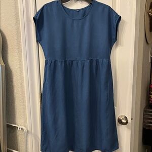 Chic Blue Casual Dress for Women